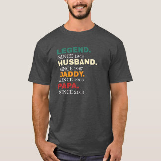 Legende Echtgenoot Papa Est. T-shirt