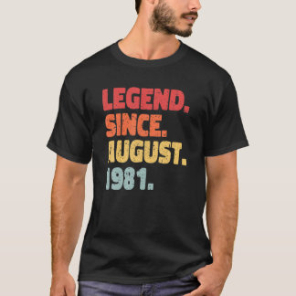 Legende geboren augustus 1981 40e verjaardag voor t-shirt