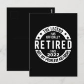 Legende heeft officieel in ruste getreden in 2022 briefkaart (Voorkant / Achterkant)