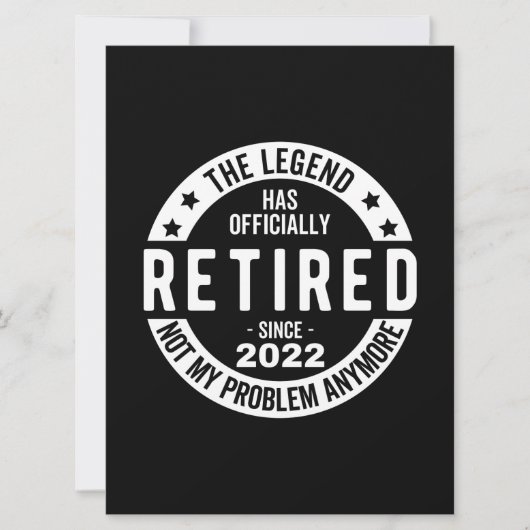 Legende heeft officieel in ruste getreden in 2022 save the date (Voorkant)