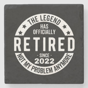 Legende heeft officieel in ruste getreden in 2022 stenen onderzetter
