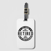 Legende heeft officieel in ruste getreden in 2023 bagagelabel (Voorkant (verticaal))