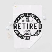 Legende heeft officieel in ruste getreden in 2023 golfhanddoek (Insitu)