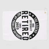 Legende heeft officieel in ruste getreden in 2023 golfhanddoek (Horizontaal)