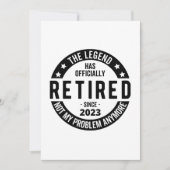 Legende heeft officieel in ruste getreden in 2023 kaart (Voorkant)