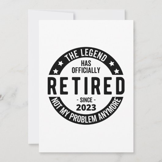 Legende heeft officieel in ruste getreden in 2023 kaart (Voorkant)