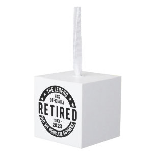 Legende heeft officieel in ruste getreden in 2023 kubus ornament