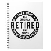 Legende heeft officieel in ruste getreden in 2023 notitieboek (Voorkant)