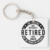 Legende heeft officieel in ruste getreden in 2023 sleutelhanger (voorkant)