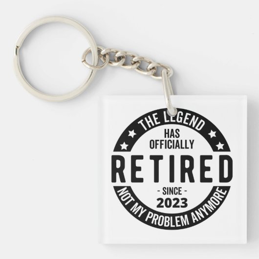 Legende heeft officieel in ruste getreden in 2023 sleutelhanger (voorkant)