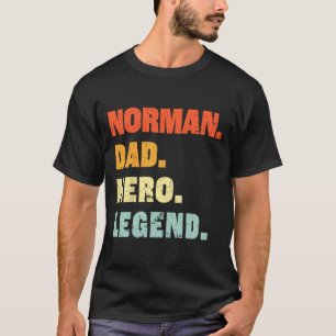 Legende Held Vader Gepersonaliseerde Aangepaste Na T-shirt
