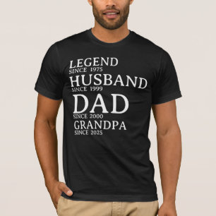 Legende Man Vader Opa Gepersonaliseerd Sinds Jaar T-shirt