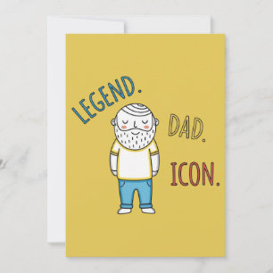 Legende. Pap. Icon. Vaderdag Kaart