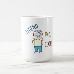 Legende. Pap. Icon. Vaderdag Koffiemok
