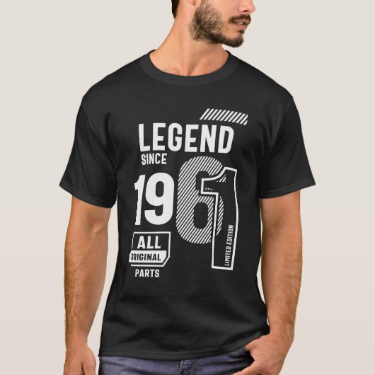Legende sinds 1961 - 61 jaar t-shirt (Voorkant)
