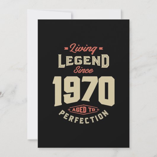 Legende sinds 1970: Birthday Gift Kaart (Voorkant)