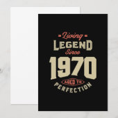 Legende sinds 1970: Birthday Gift Kaart (Voorkant / Achterkant)