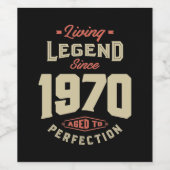 Legende sinds 1970: Birthday Gift Wijn Etiket (Enkel label)