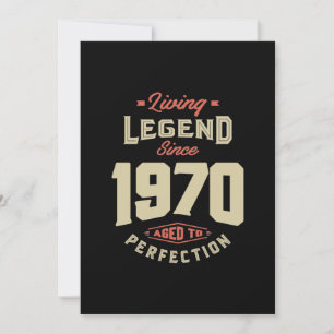 Legende sinds 1970 verjaardagscadeau kaart