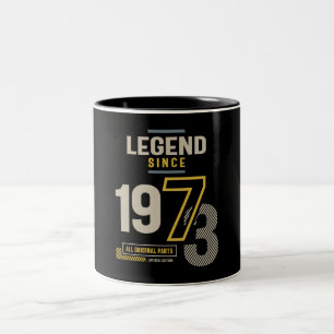 Legende sinds 1973 50 jaar tweekleurige koffiemok