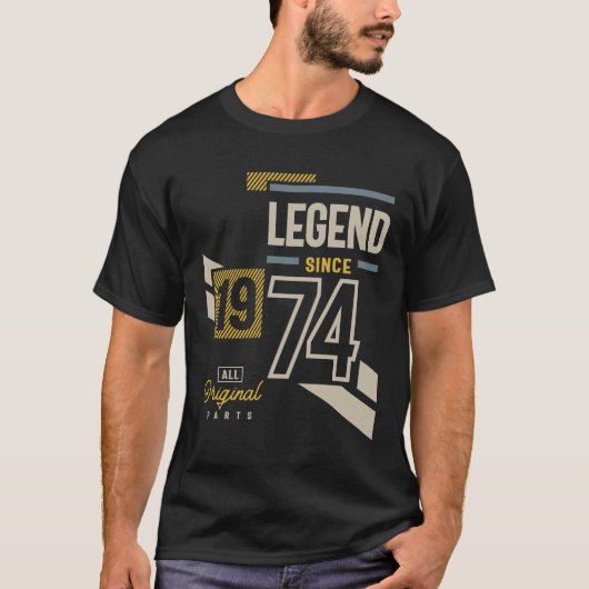 Legende sinds 1974 49 jaar t-shirt (Voorkant)