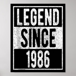 Legende sinds 1986 T-shirt 36 jaar oude cadeaus 36 Poster