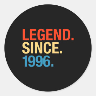 Legende sinds 1996 jaar oude geschenken 26e verjaa ronde sticker