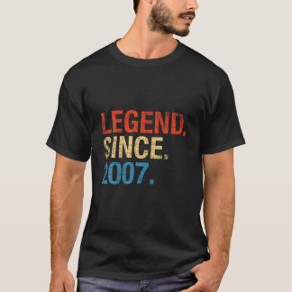 Legende sinds 2007 14e verjaardag oude cadeaus t-shirt