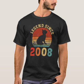 Legende sinds 2008 14e 14 jaar oud Kat Bi T-shirt