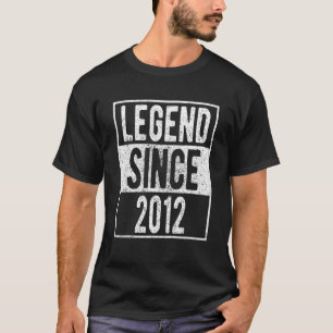 Legende sinds 2012 10 jaar oude geschenken 10e ver t-shirt