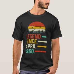 Legende sinds april 1960 60e verjaardag 60 jaar ou t-shirt