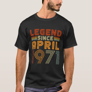 Legende sinds april 1971 Mannen Vrouwen Vintage 51 T-shirt