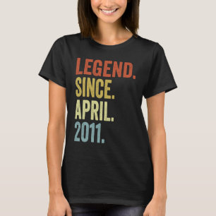 Legende sinds april 2011 12e verjaardag 12 jaar ou t-shirt
