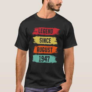 Legende sinds augustus 1947 76 jaar oud 76e geboor t-shirt