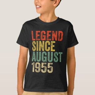 Legende sinds augustus 1955 70e verjaardagsvibes 7 t-shirt