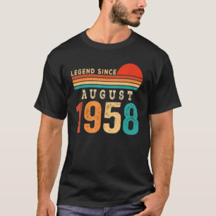 Legende sinds augustus 1958 65 jaar oud 65e geboor t-shirt