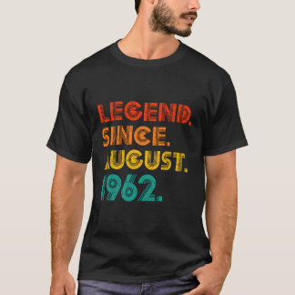 Legende sinds augustus 1962 Verjaardagscadeaus aug T-shirt
