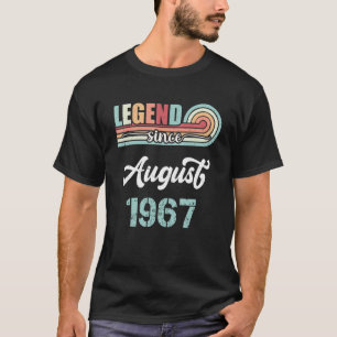 Legende sinds augustus 1967 55 jaar oude geboorte t-shirt