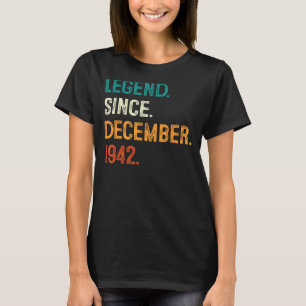 Legende sinds december 1942 80e dag 80 jaar oud t-shirt