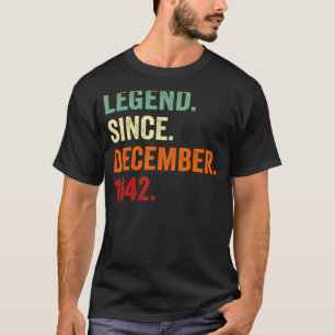 Legende sinds december 1942 80e verjaardag 80 jaar t-shirt