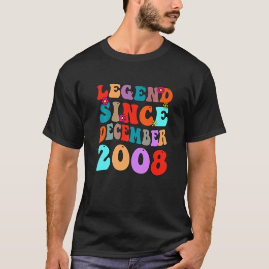 Legende sinds december 2008 vogeldagretro t-shirt (Voorkant)
