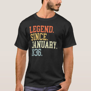 Legende sinds januari 1936 voor mannen 19 januari t-shirt