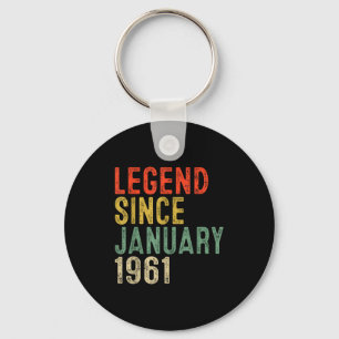 Legende sinds januari 1961 65e verjaardagscadeaus sleutelhanger