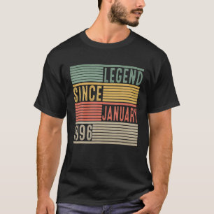 Legende sinds januari 1996 26e verjaardag 26 jaar t-shirt