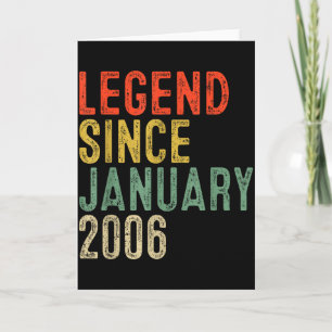 Legende sinds januari 2006 20e verjaardagscadeaus kaart