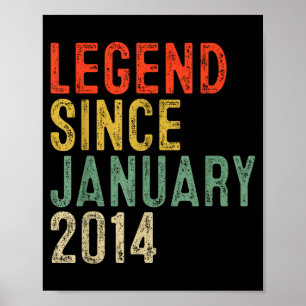 Legende sinds januari 2014 12e verjaardagscadeaus poster