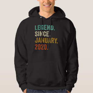 Legende sinds januari 2020 3e verjaardag Gifts 3 Y Hoodie