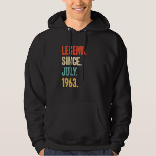 Legende sinds juli 1963 59 jaar oud cadeau 59e geb hoodie
