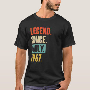 Legende sinds juli 1967 55 jaar oud 55e verjaardag t-shirt