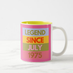 Legende Sinds JULI 1975 50ste Verjaardag Gift 50 J Tweekleurige Koffiemok